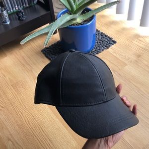 Leather baseball cap!